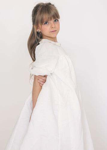 Little Tempest Jacquard Scallop Maxi - White