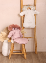 Load image into Gallery viewer, Mantel Zippered Solid Jacket + Footmuff - Pink