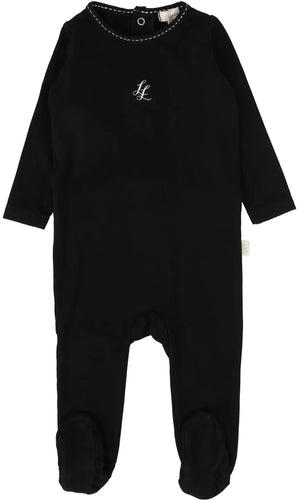 Lil Legs Emblem Footie - Black