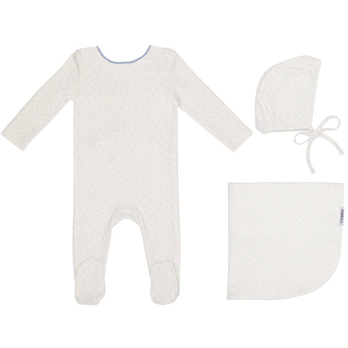 Mini Label Boys All Over Floral Print Layette Set