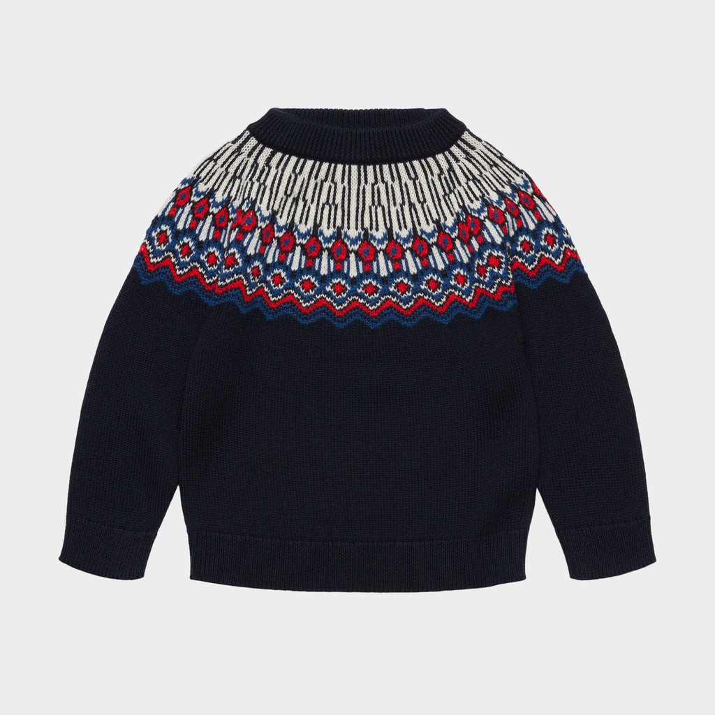 Fub Fair Isle Sweater - Dark Navy