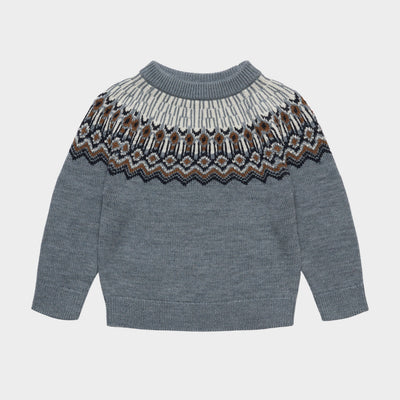 Fub Fair Isle Sweater - Steel