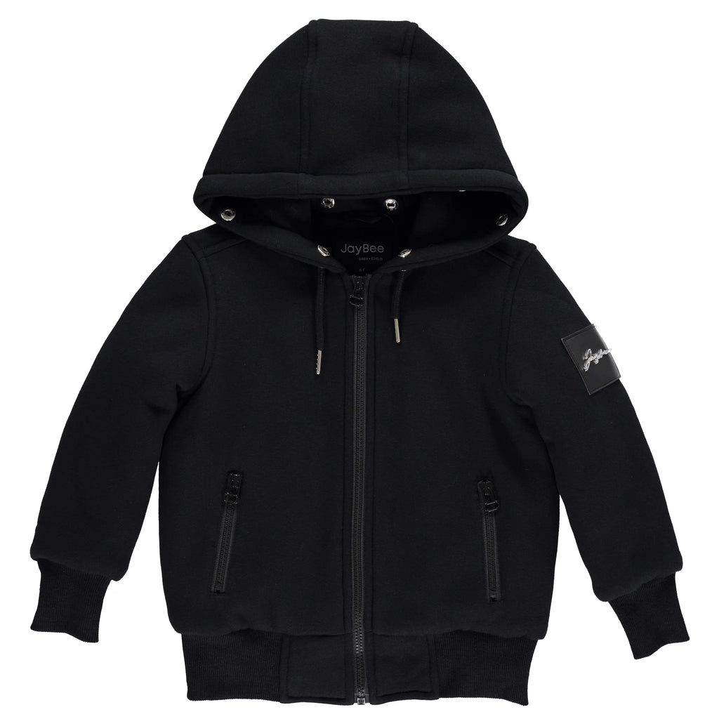 Jaybee Fur Lined Hoodie - Black