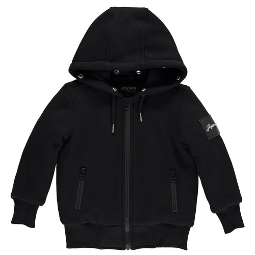 Jaybee Fur Lined Hoodie - Black