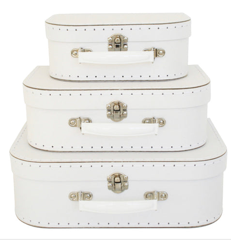 Alimrose Kids Carry Case Set - White & Grey