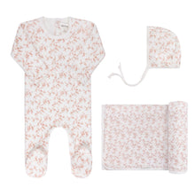 Load image into Gallery viewer, Ely&#39;s &amp; Co Velour Vine Pattern Layette Set - Pink on Ivory