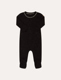 Crew Speckled Rib Romper - Black