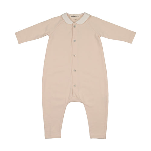 Mema Knits Baby Romper - Pale Pink