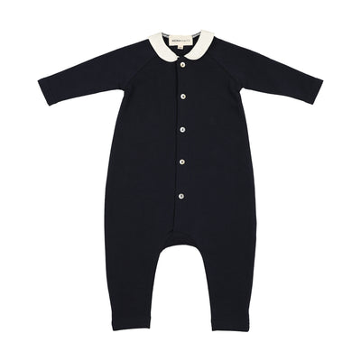 Mema Knits Baby Romper - Navy