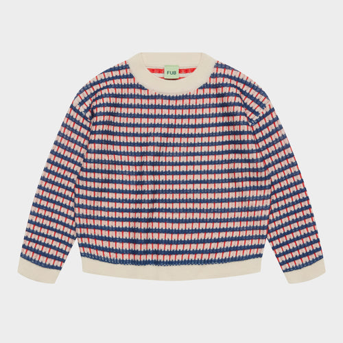 Fub Multi Sweater - Ecru/Deep Indigo/Classic