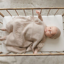 Load image into Gallery viewer, Peluche Scalloped Melange Bebe Blanket - Taupe