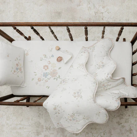 Peluche Floral Bamboo Filled Blanket + Pillow - Pink