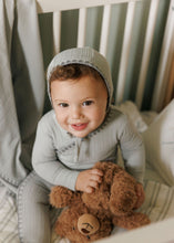 Load image into Gallery viewer, Ely's &amp; Co Whip Stitch Collection Footie And Bonnet - Blue