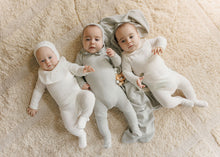 Load image into Gallery viewer, Ely's &amp; Co Embroidered Collar Collection Footie And Bonnet - Ivory Boys