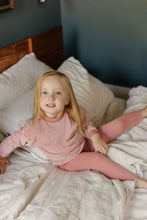 Load image into Gallery viewer, Ely's &amp; Co Velour Stripe Collection Lounge Set - Dark Pink