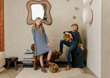 Load image into Gallery viewer, Ely&#39;s &amp; Co Autumn Kids Collection Dress - Navy (RUNS SMALL)