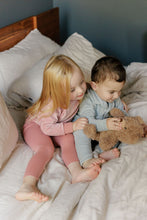 Load image into Gallery viewer, Ely's &amp; Co Velour Stripe Collection Pajama - Light Blue