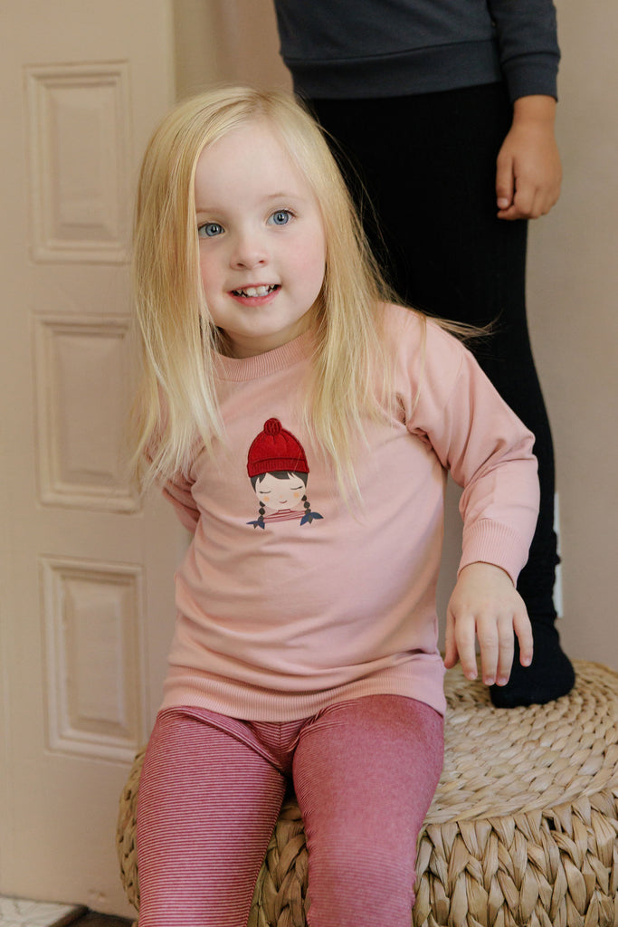 Ely's & Co Autumn Kids Collection Sweatshirt And Leggings - Pink