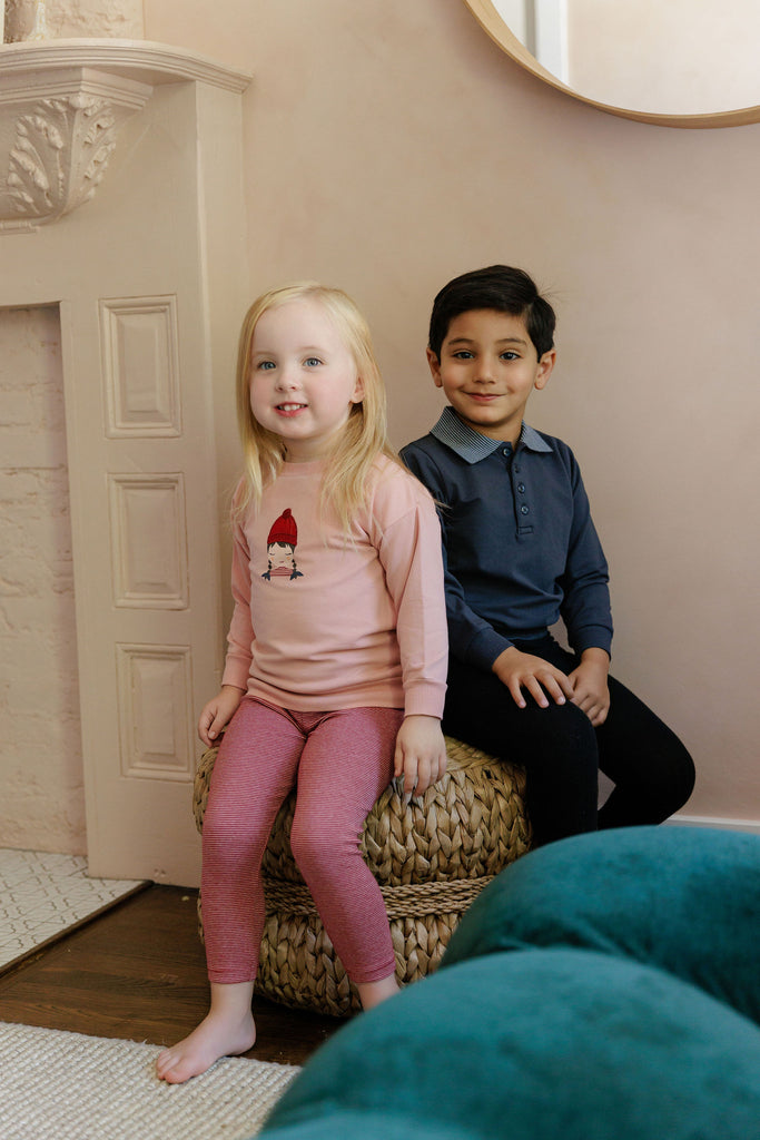 Ely's & Co Autumn Kids Collection Sweatshirt And Leggings - Pink