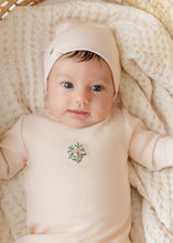 Load image into Gallery viewer, Ely's &amp; Co Ribbed Floral Embroidered Collection Footie And Beanie - Pink