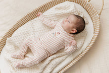 Load image into Gallery viewer, Ely's &amp; Co Jersey Cotton Owl Gingham Collection Footie - Mauve