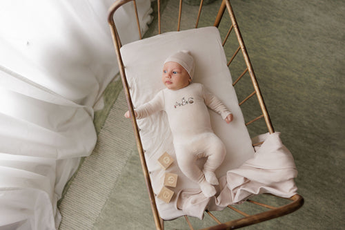 Ely's & Co Embroidered ABC Footie - Tan