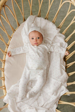 Load image into Gallery viewer, Ely's &amp; Co Rosebud Collection Footie And Bonnet - Ivory/Pink