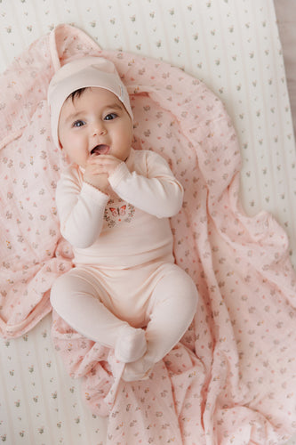Ely's & Co Garden Floral Center Collection 3PC Layette Set - Pink