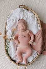 Load image into Gallery viewer, Aurora Embroidered Bear Collection Footie - Pink