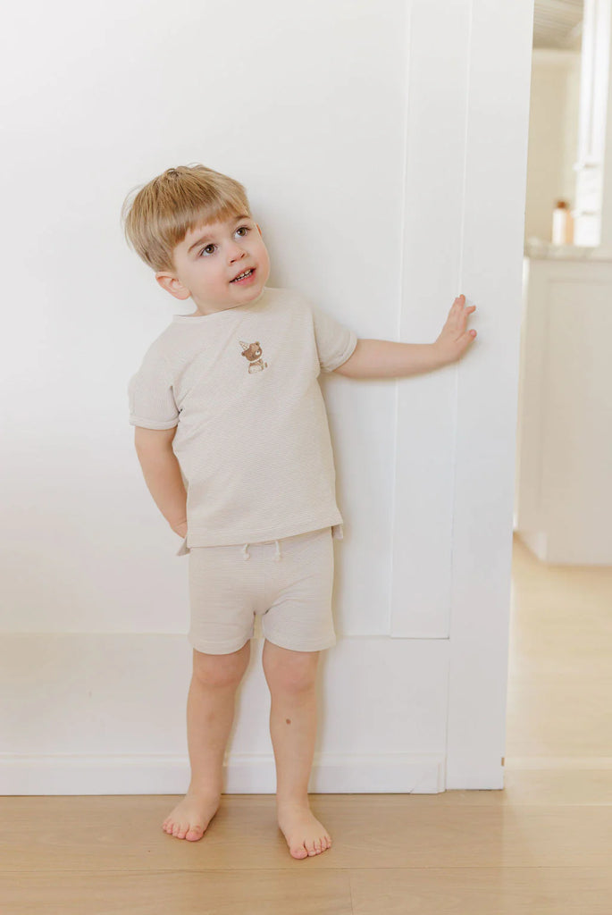 Ely's & Co Organic Bear Collection Tee - Tan