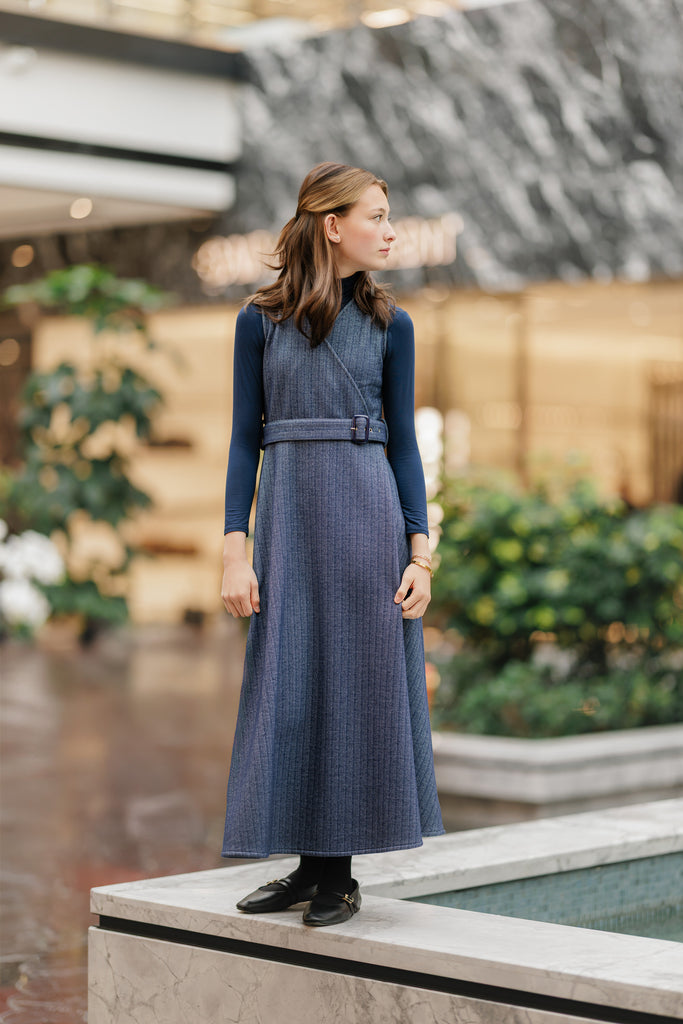 Velvette Label Blue Wrap Jumper