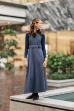 Load image into Gallery viewer, Velvette Label Blue Wrap Jumper