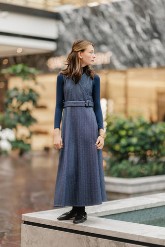 Velvette Label Blue Wrap Jumper