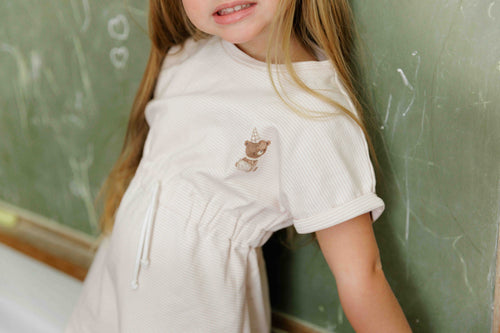 Ely's & Co Organic Bear Collection Dress - Pink