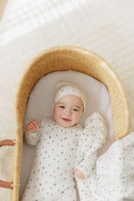 Load image into Gallery viewer, Ely's &amp; Co Ribbed Printed Palm Collection Footie And Beanie - Ivory