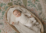 Aurora Jersey Cotton Butterfly Collection Footie And Bonnet - Ivory/Pink