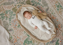 Load image into Gallery viewer, Aurora Embroidered Bear Collection Boys Footie And Beanie - Ivory