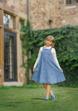 Load image into Gallery viewer, Velvette Label Denim White Bow Jumper