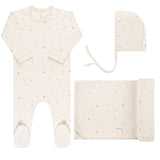 Ely's & Co Brushed Cotton-Celestial Collection Set - Pink on Cream