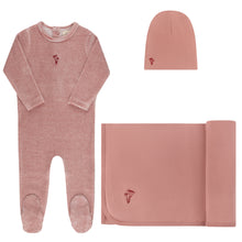 Load image into Gallery viewer, Ely&#39;s &amp; Co Velour Stripe Collection Take Me Home Set - Dark Pink