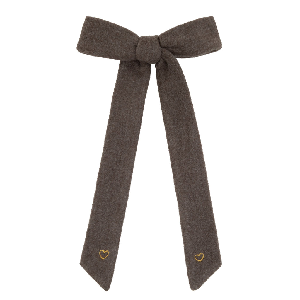 Le Enfant Little Heart Bow - Brown