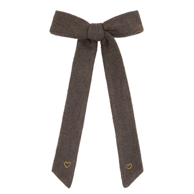 Le Enfant Little Heart Bow - Brown