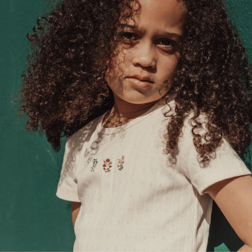 Lovely Littles Embroidered Short Sleeve Tee - Esme