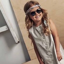 Load image into Gallery viewer, Booso Washed Out Light Grey/White Sleeveless Dress