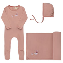 Load image into Gallery viewer, Ely's &amp; Co Cotton Cross Stitch Duckling Collection Layette Set - Pink