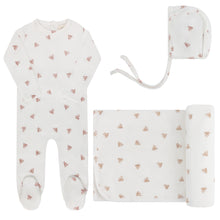 Load image into Gallery viewer, Ely's &amp; Co Velour Leaf Pattern Collection Take Me Home Set - Ivory Girls