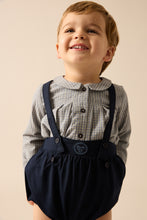 Load image into Gallery viewer, Lil Legs Plaid Edition Boys Romper - Navy