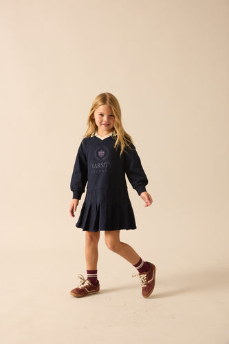Lil Legs Fan Club Dress (NO WORDS) - Navy