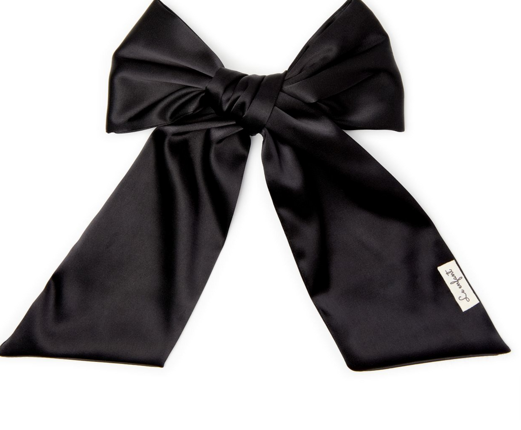 Le Enfant Vintage Viscose Oversized Bow Black