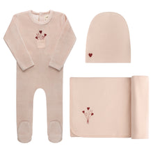 Load image into Gallery viewer, Ely's &amp; Co Stripe Collection Layette Set - Ivory/Pink